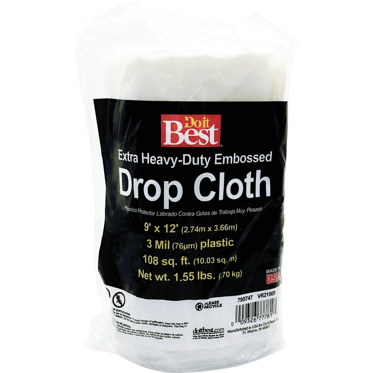3MIL 9X12 PLS DROP CLOTH - 626244 by Berry Plastics