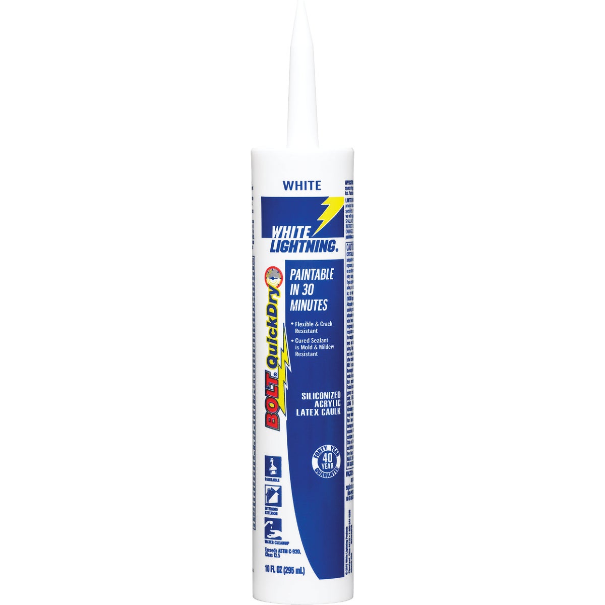 10OZ WHT ADHESIVE CAULK - 20510 by White Lightning Prod