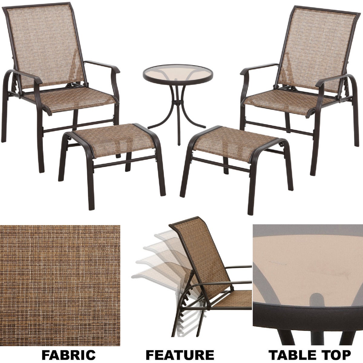 5PC SLING CHAT SET - SL-4236BE by Do it Best