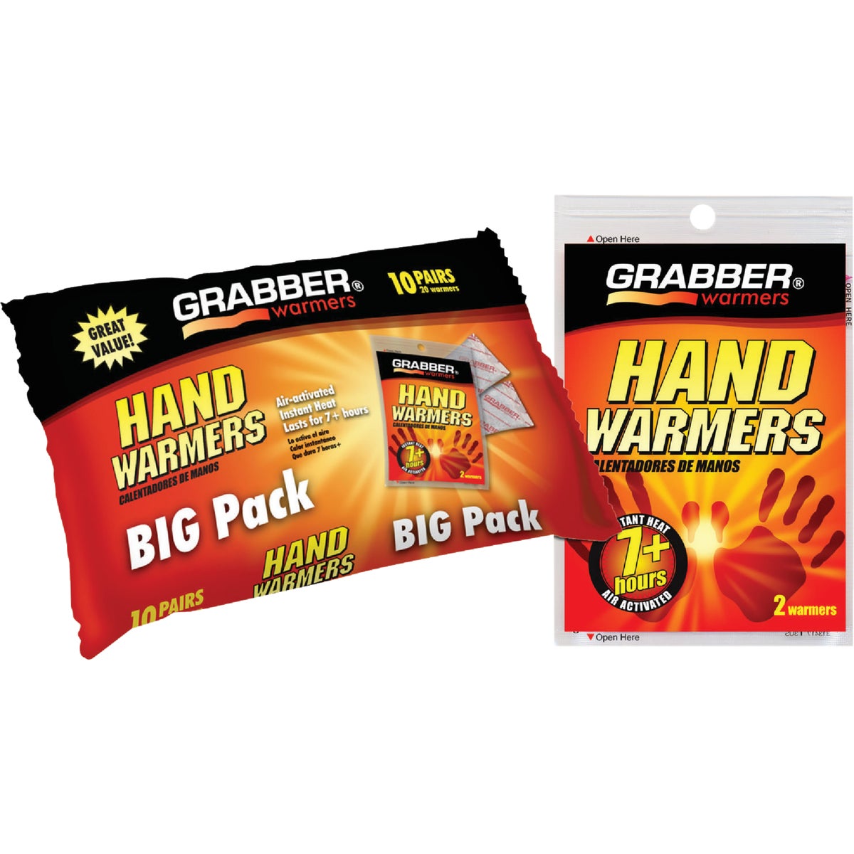 10PK HAND WARMERS - HWPP10 by Grabber Performance