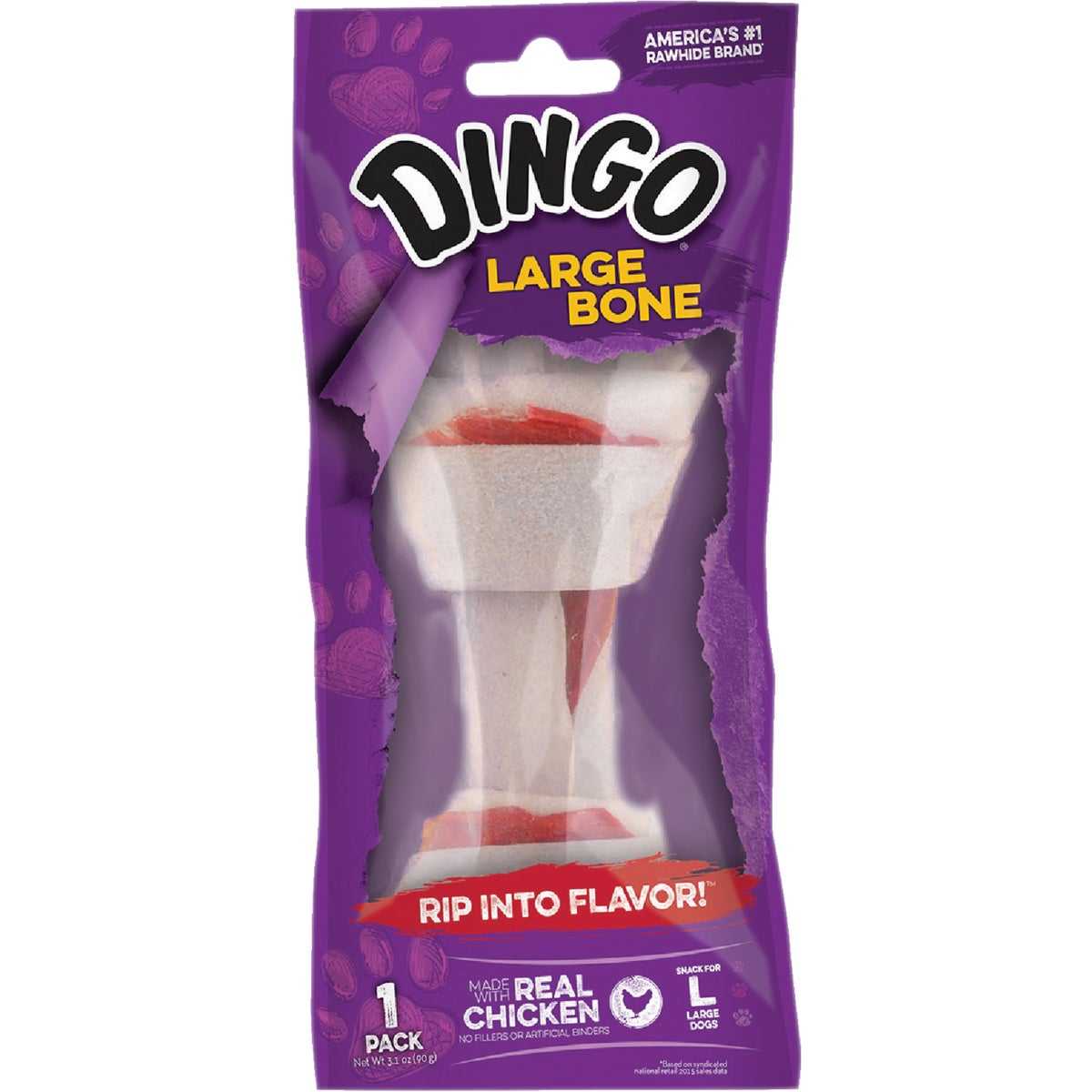 LRG WHT DINGO BONE - 97008 by United Pet Group
