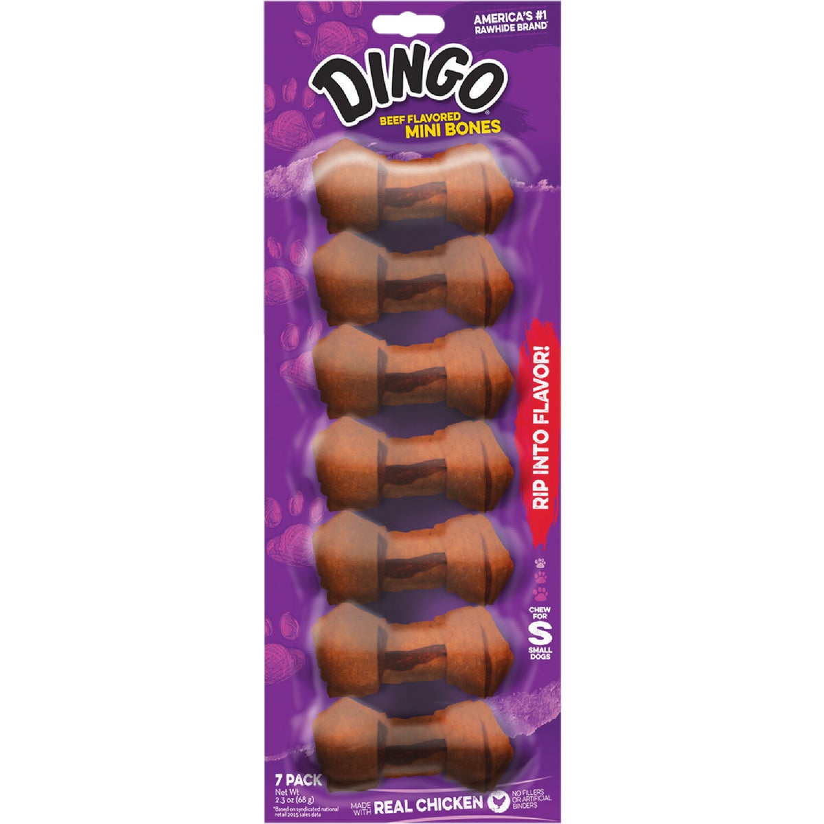 7PK BFY MINI DINGO CHEW - 23830 by United Pet Group