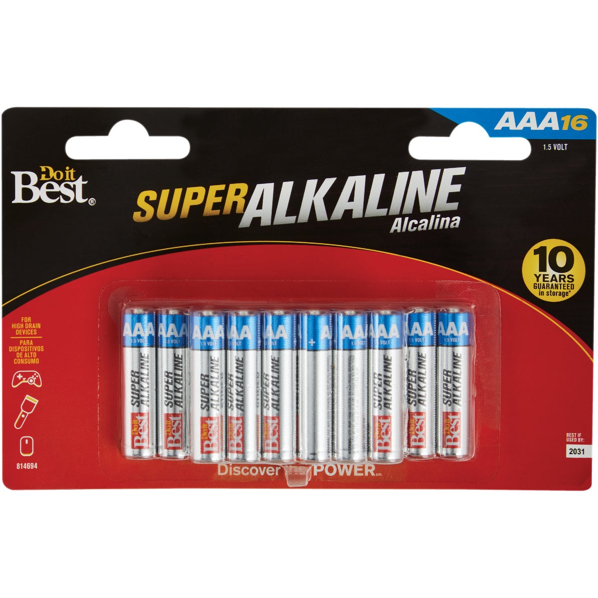 16PK DIB AAA ALK BATTERY - DIB824-16 by Ray O Vac