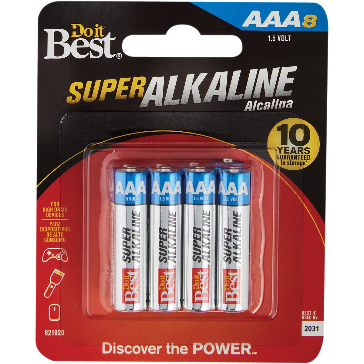 8PK AAA ALKALINE BATTERY - DIB824-8CF by Ray O Vac