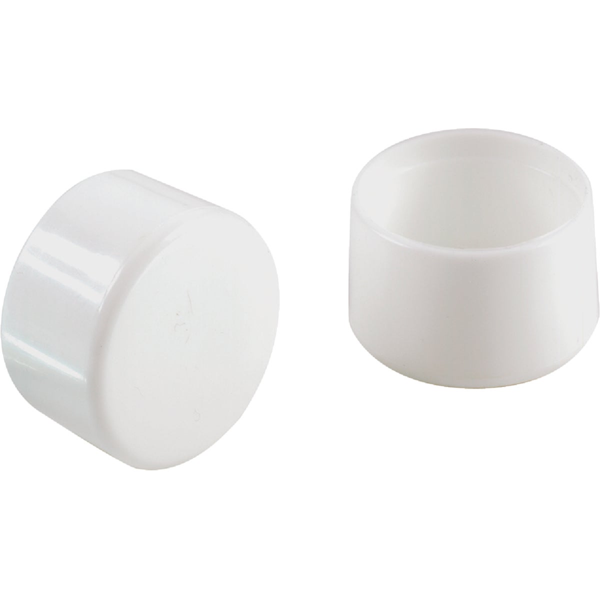 1" WHT RND PLAST LEG CAP - 826405 by Shepherd Hardware