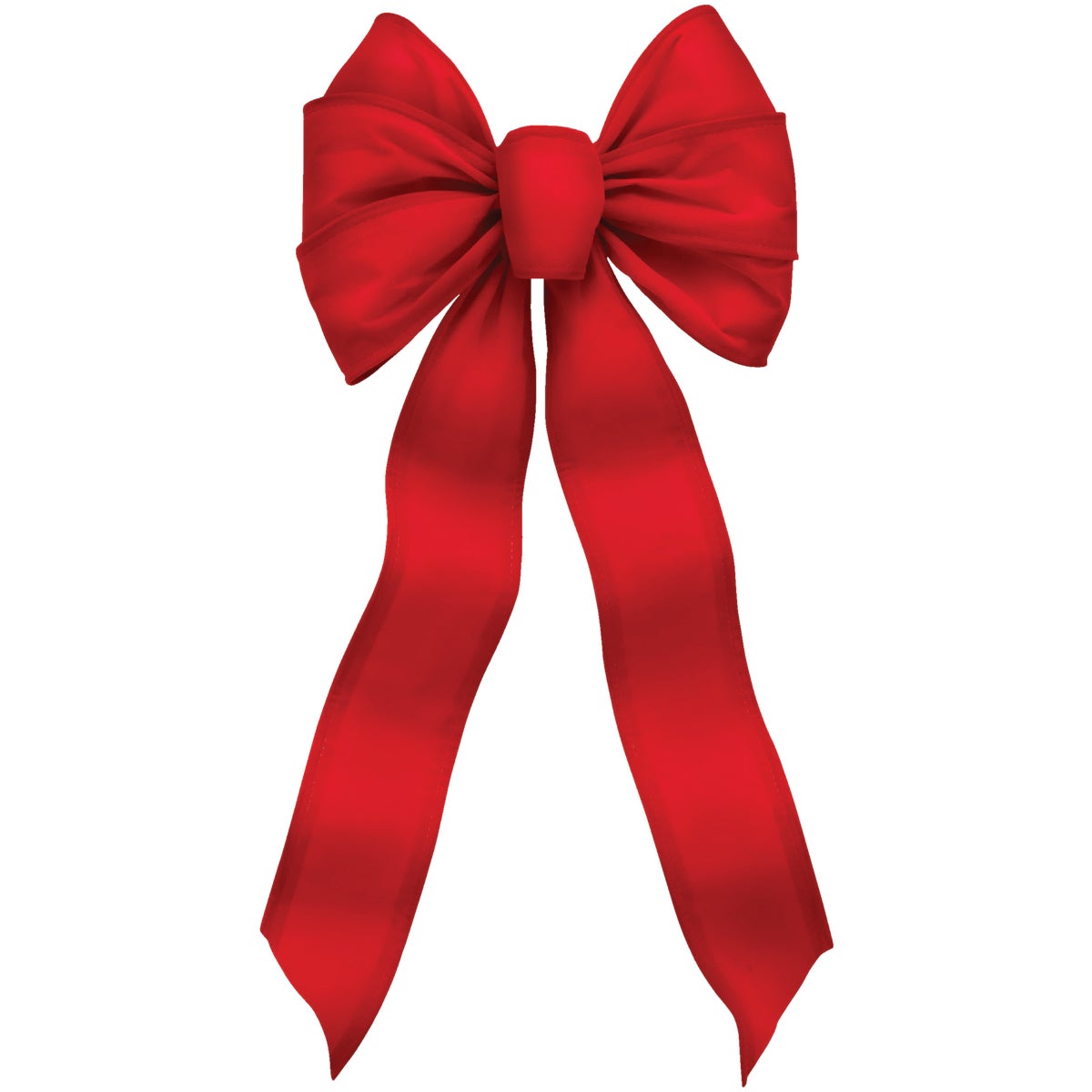 7LP RED VLVT WIRE BOW - 6905 by Holiday Trims Inc