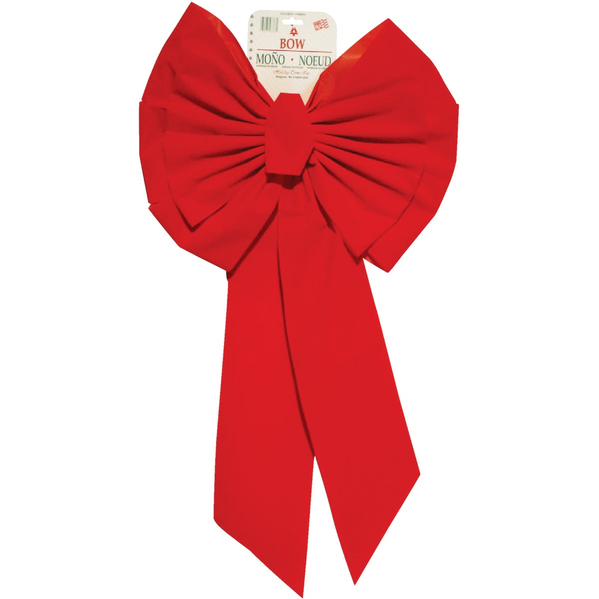 11LP RED VLVT DLX BOW - 7366 by Holiday Trims Inc