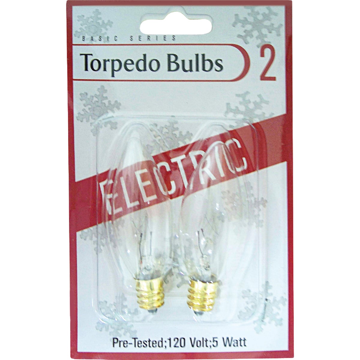 2PK CLEAR TORPEDO BULB - 1302120 by Gerson/ Domestic