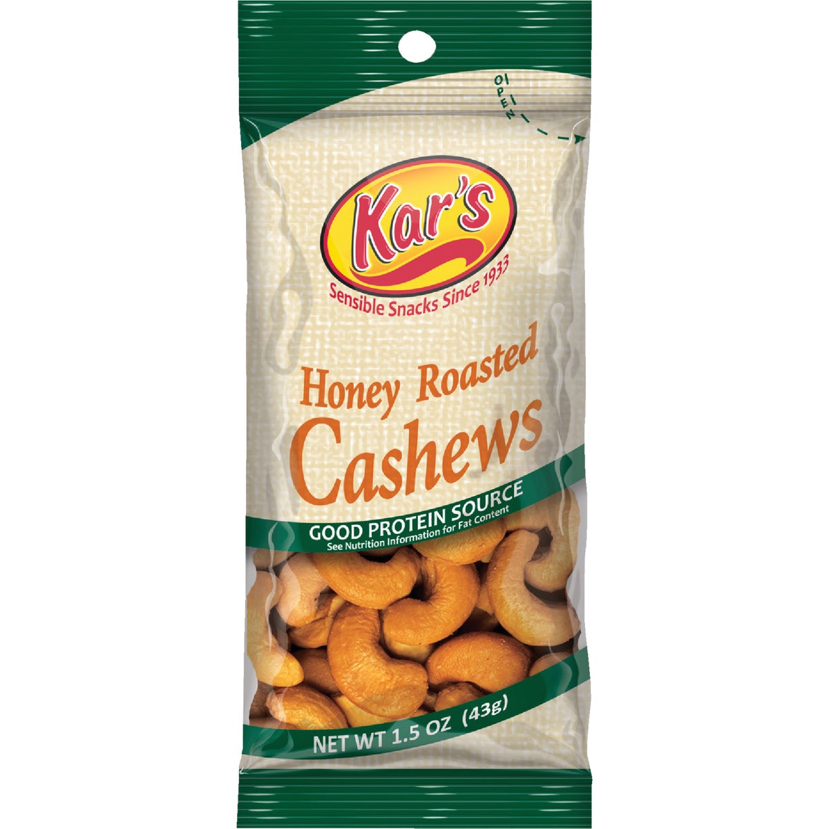 1.4oz Honey Cashews - 80203 by Hickory Harvest Food