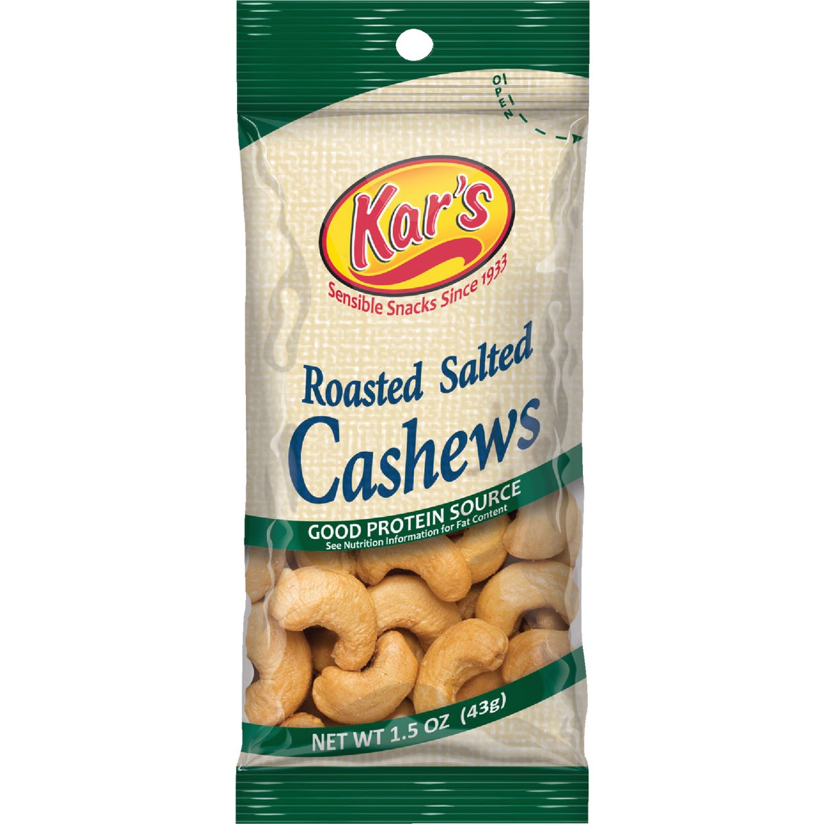 1.4OZ SALTED CASHEWS - 80101 by Hickory Harvest Food