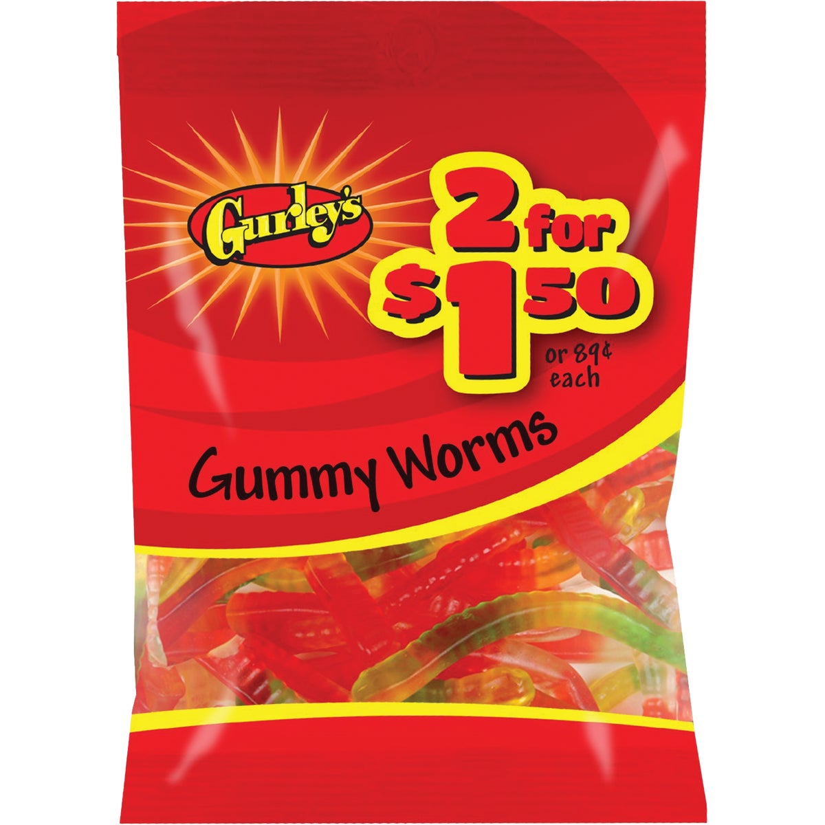 3.25oz Gummi Worms - 10125 by Farleys  Sathers