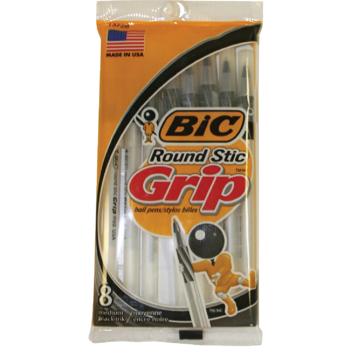 8PK BLACK RND STIC PEN - GSMGP81-BLK by Bic Corporation