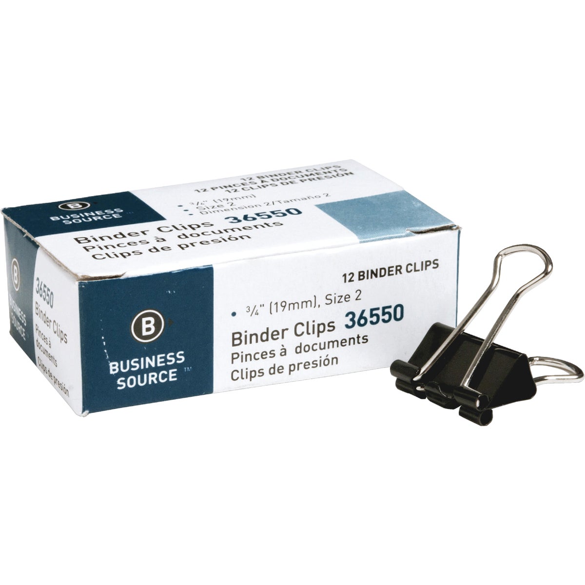 12PK SMALL BINDER CLIP - UNV10200 by United Stationers