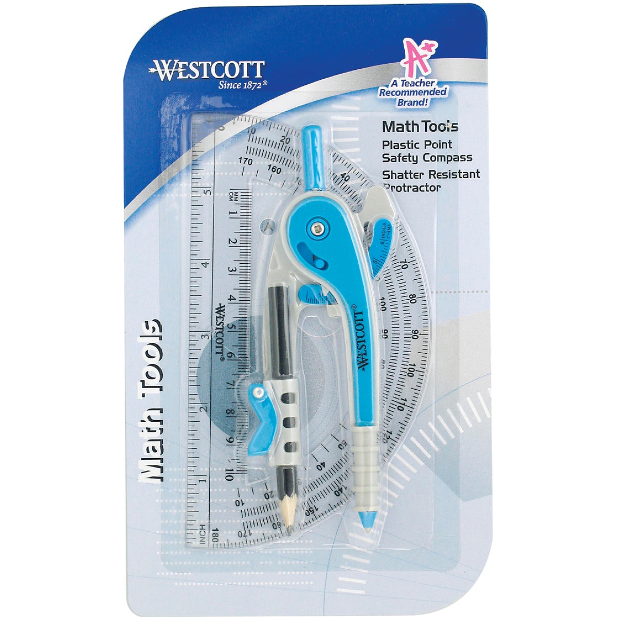 PROTRACTOR &amp; COMPASS SET - 14558 by Westcott Clauss