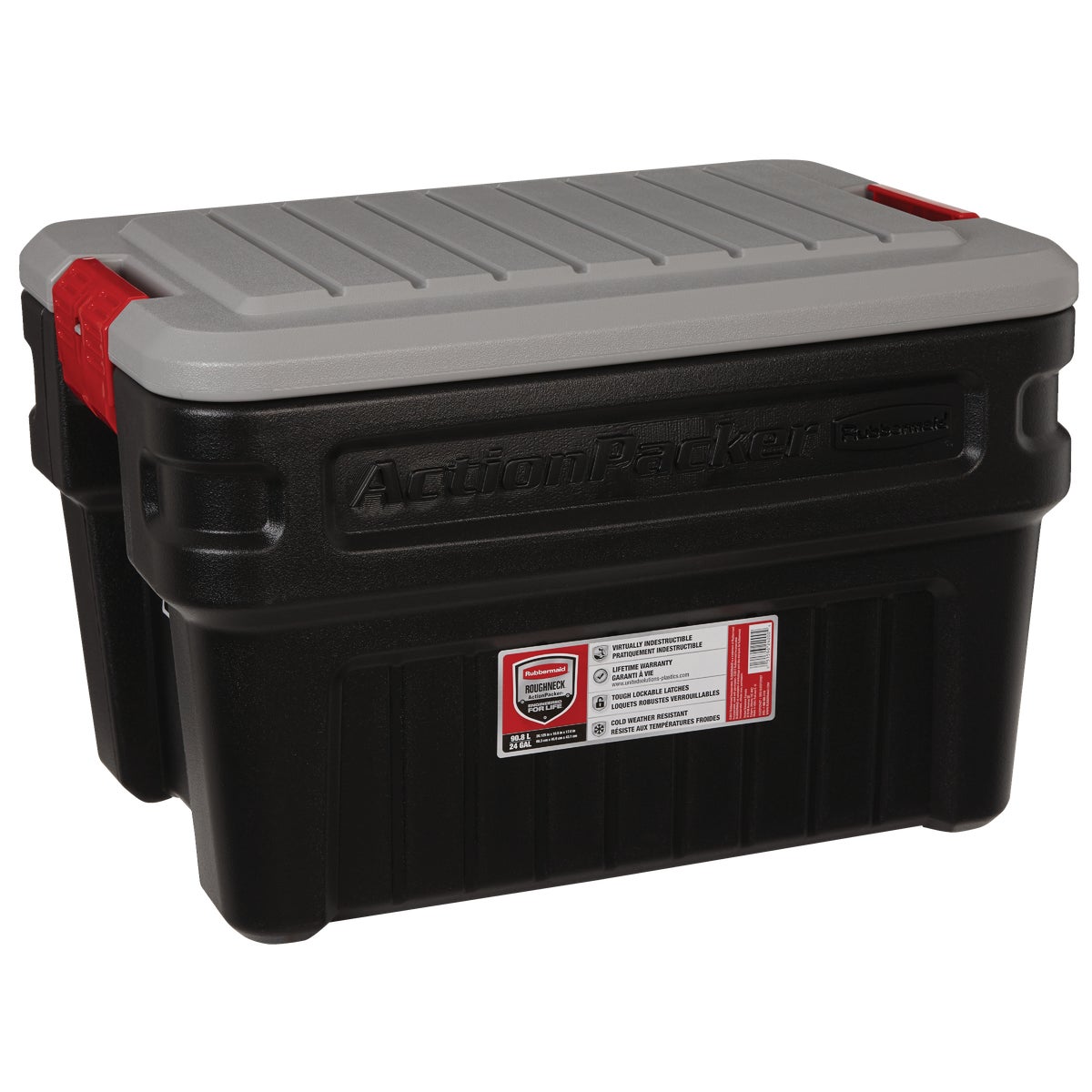 24 Gallon Black Actionpacker - 117204 by Rubbermaid
