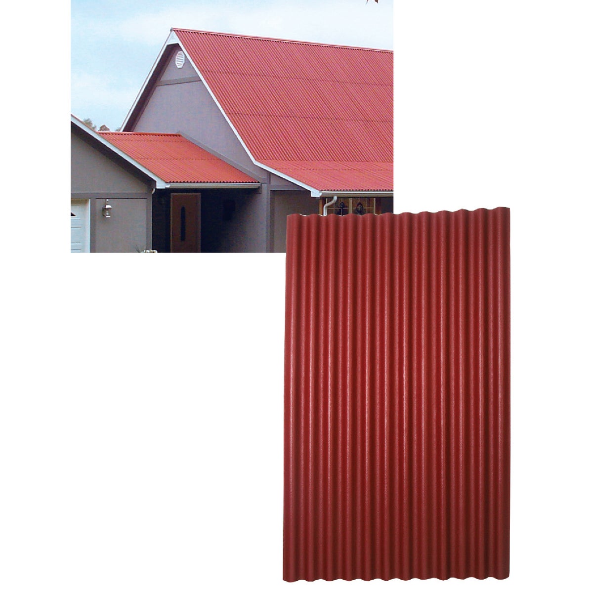 48X79 RED ONDURA ROOFING
