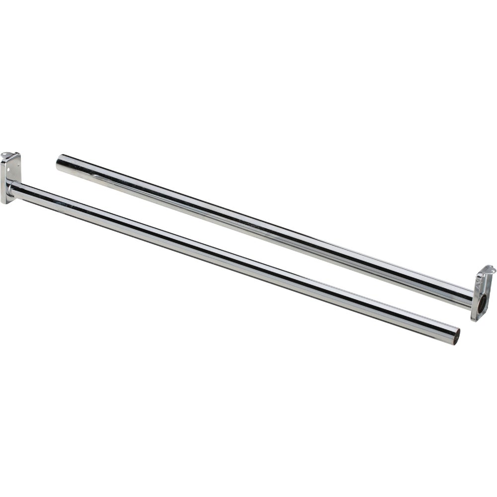National 30 In Satin Nickel S840181-1 Each Adjustable Closet Rod To 48 In 