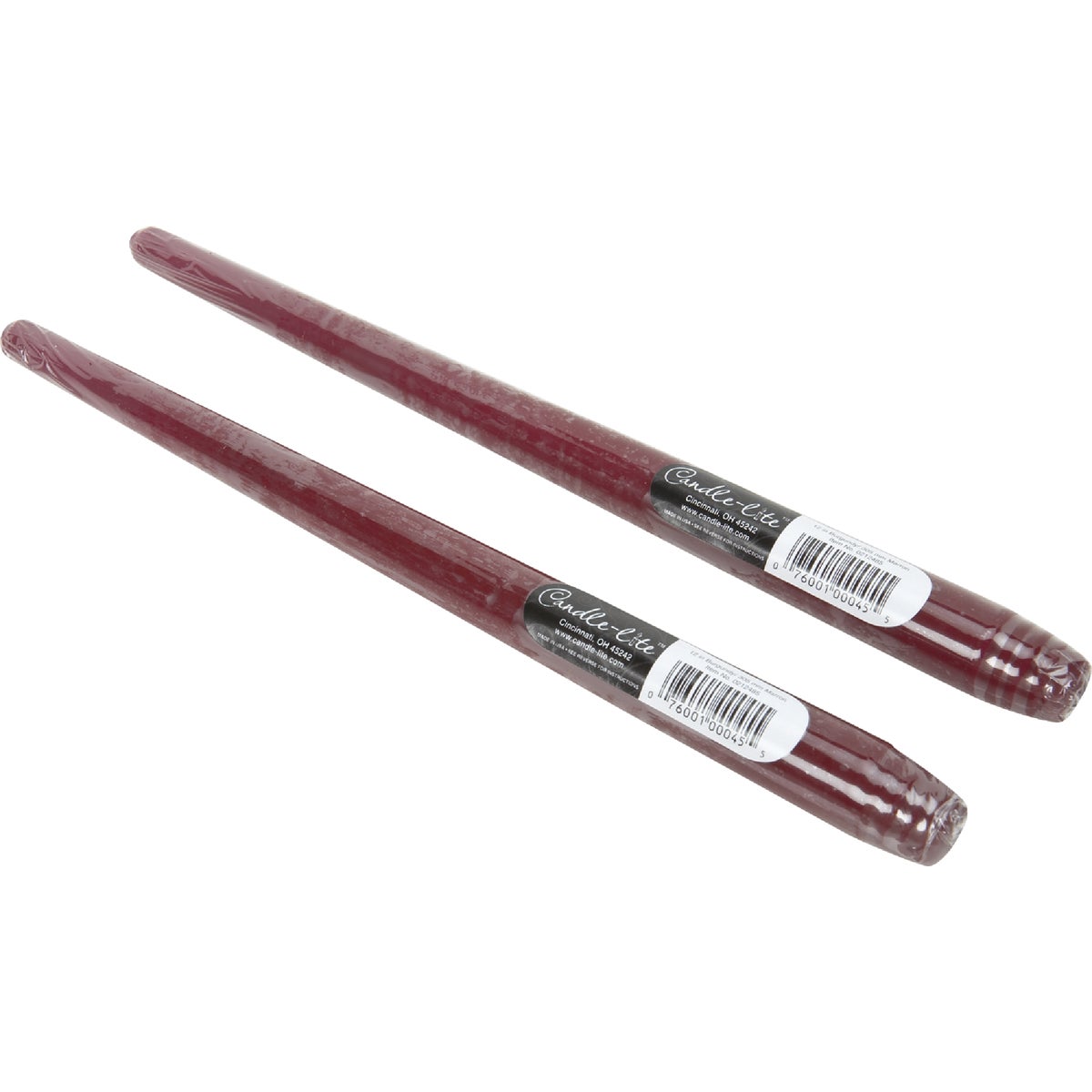 12" BURGNDY TAPER CANDLE