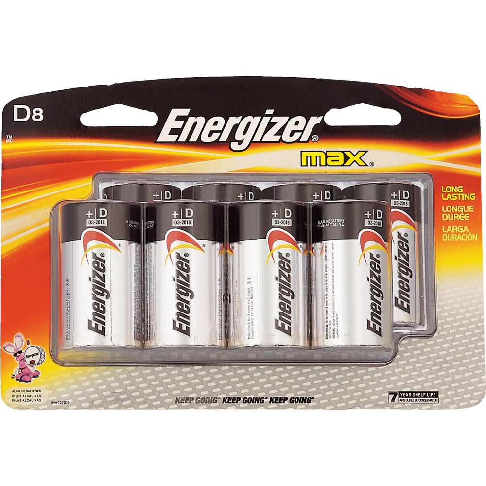 Energizer MAX D Pack of 8 for sale online E95BP-8H Alkaline Batteries 