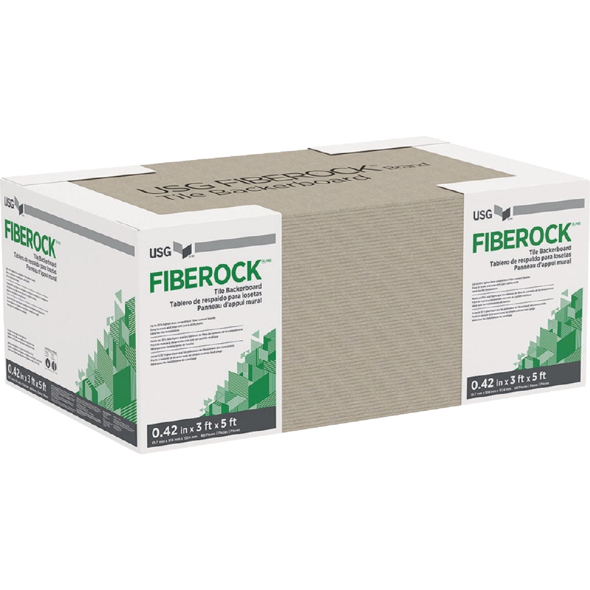 Fiberock 0.42 In. x 3 Ft. x 5 Ft. Tile Backerboard