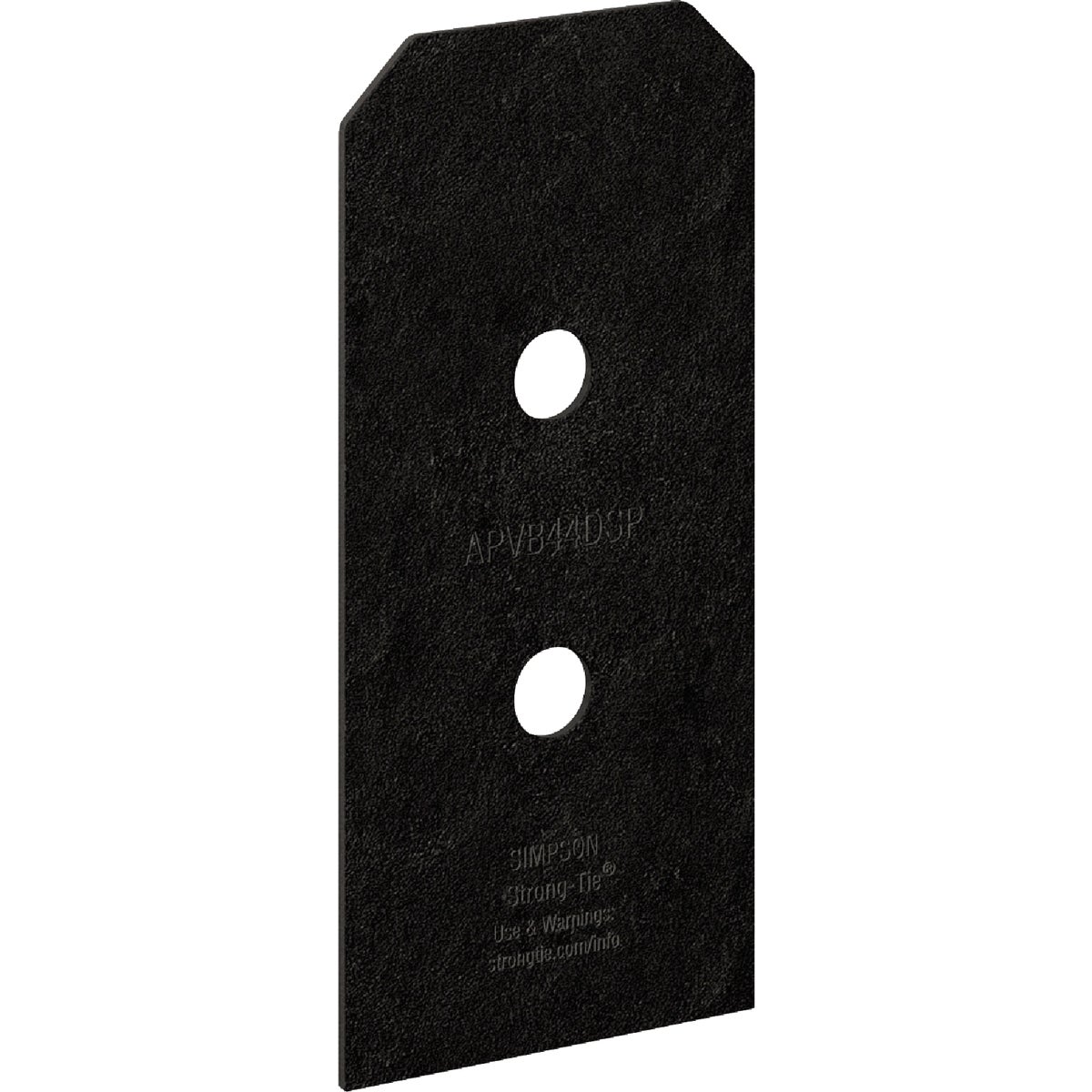 Simpson Strong-Tie Outdoor Accents Avant Collection 4x ZMAX, Black Post Base Side Plate (2-Count)