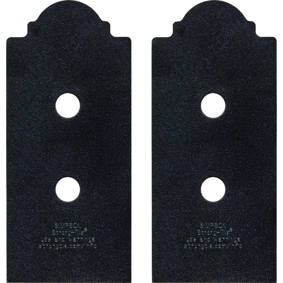 Simpson Strong-Tie Outdoor Accents Mission Collection ZMAX 4x Black Post Base Slide Plate (2-Pack)