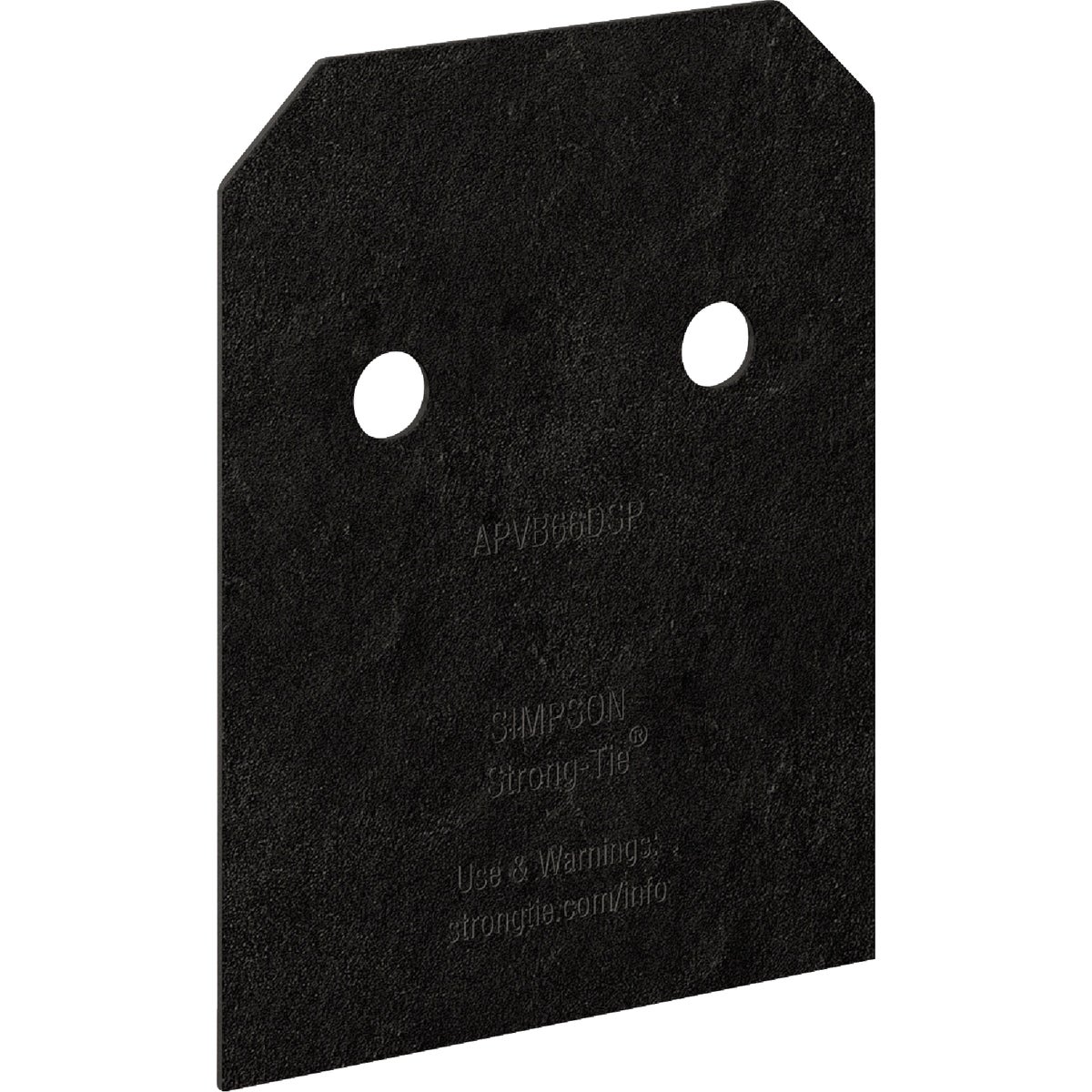 Simpson Strong-Tie Outdoor Accents Avant Collection 6x ZMAX Black Post Base Side Plate (2-Count)