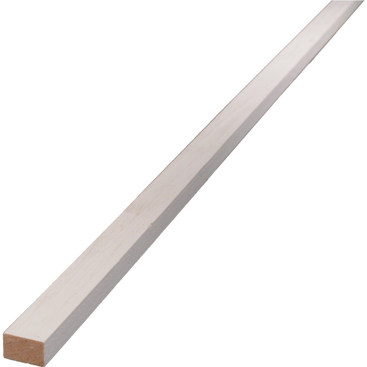 Alexandria Moulding 1/2 In. W. x3/4 In. H. x 8 Ft. L. White Finger Joint Pine Flat Molding