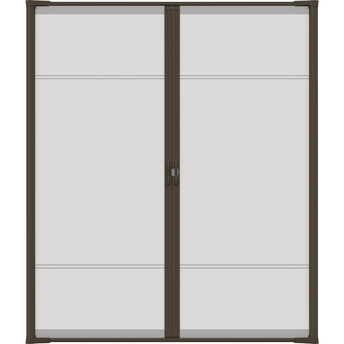 Larson Brisa 68 In. To 72 In. W x 80 In. to 81 In. H Double Door Brown Retractable Screen