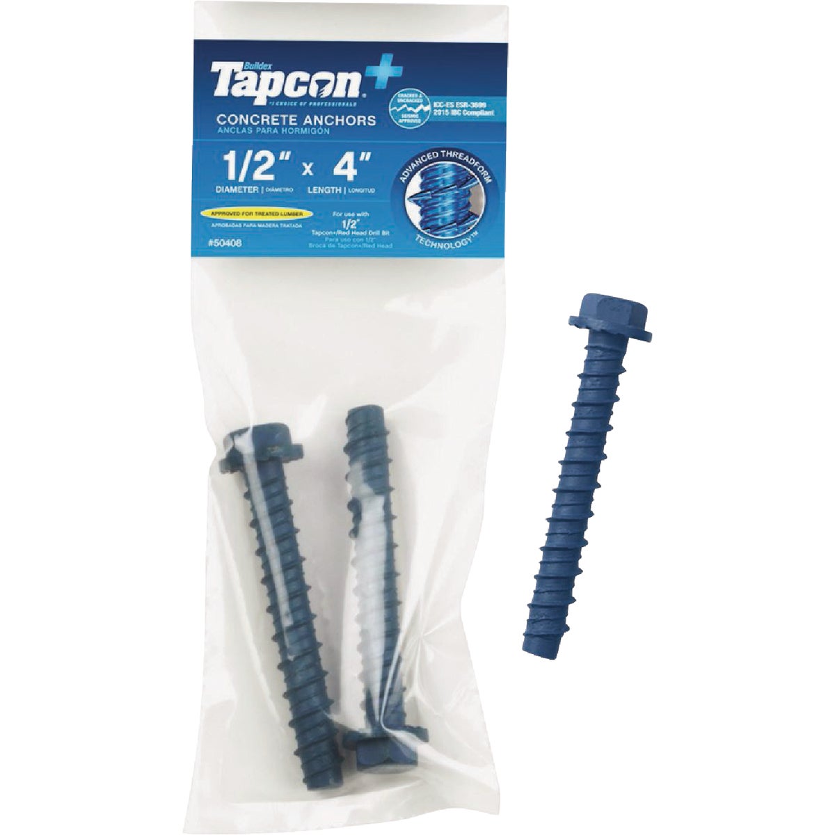 2CT 1/4X4" HX SCR ANCHR