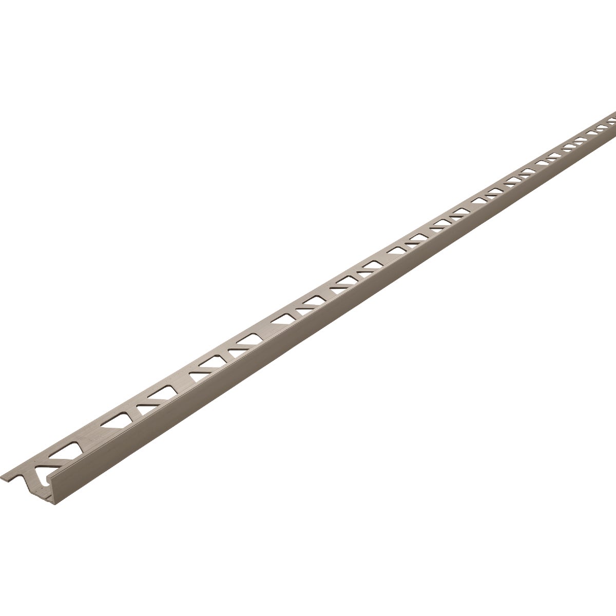M-D Building Products 3/8 In. x 8 Ft. Pewter Aluminum L-Shape Ceramic Tile Edging
