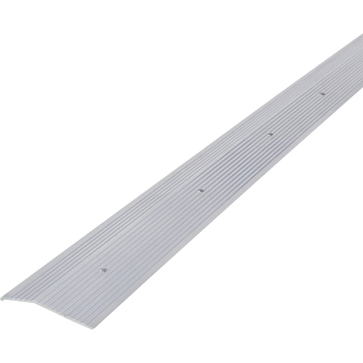 M-D Satin Silver Fluted 2 In. x 3 Ft. Aluminum Carpet Trim Bar, Extra Wide