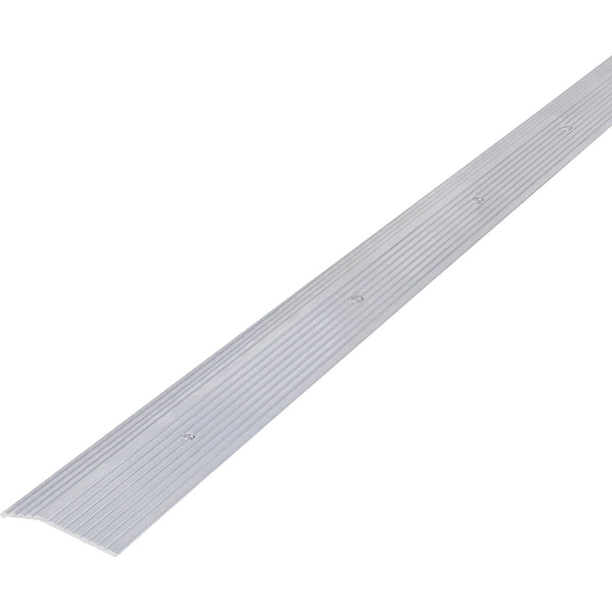 M-D Satin Silver Fluted 1-3/8 In. x 6 Ft. Aluminum Carpet Trim Bar, Wide