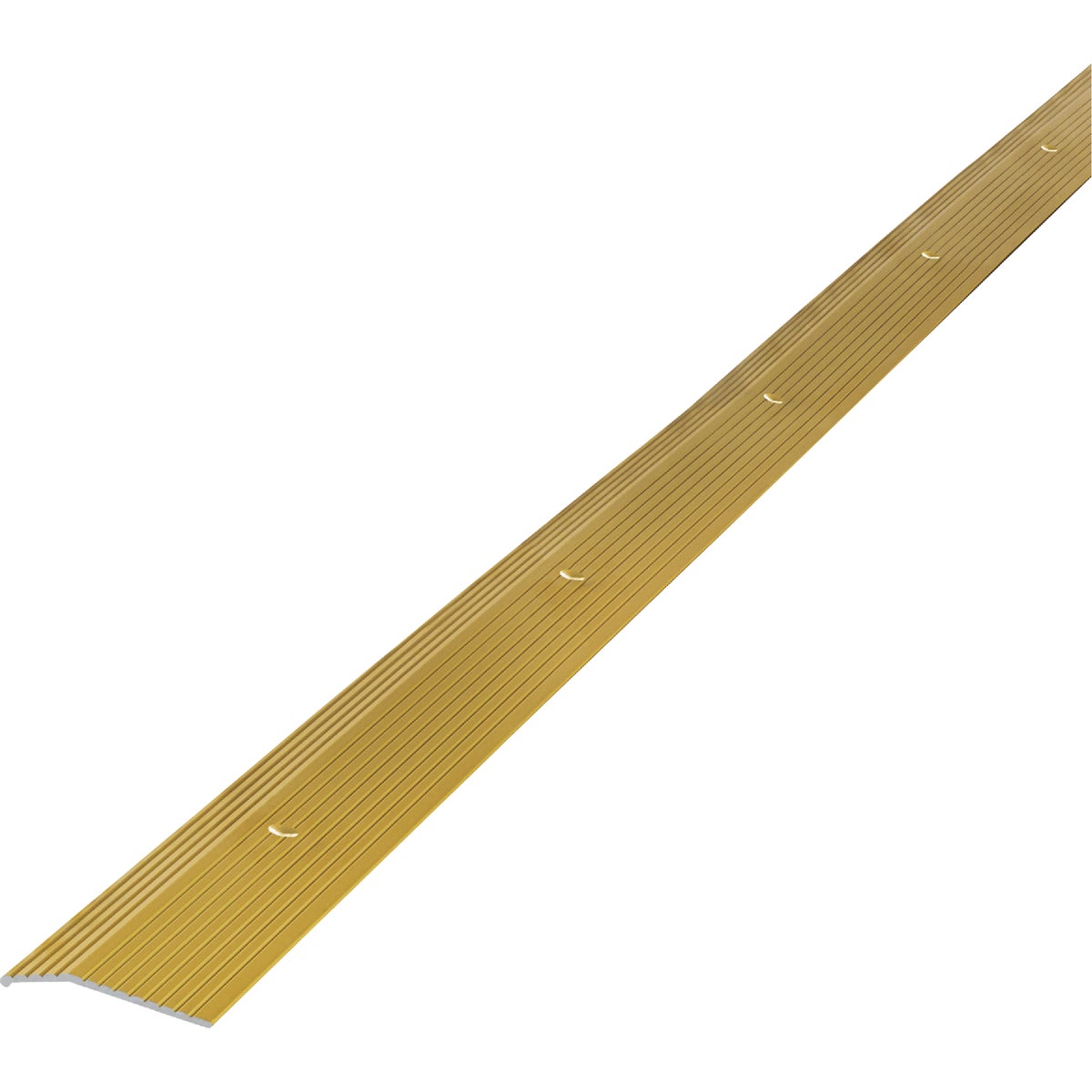 M-D Satin Brass Fluted 7/8 In. x 6 Ft. Aluminum Carpet Trim Bar