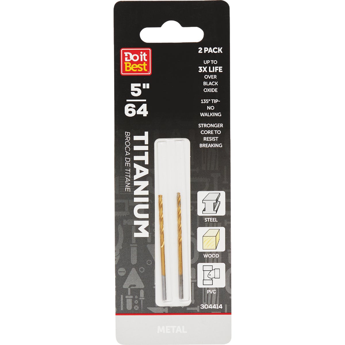 Do it Best 5/64 In. Titanium Drill Bit (2-Pack)