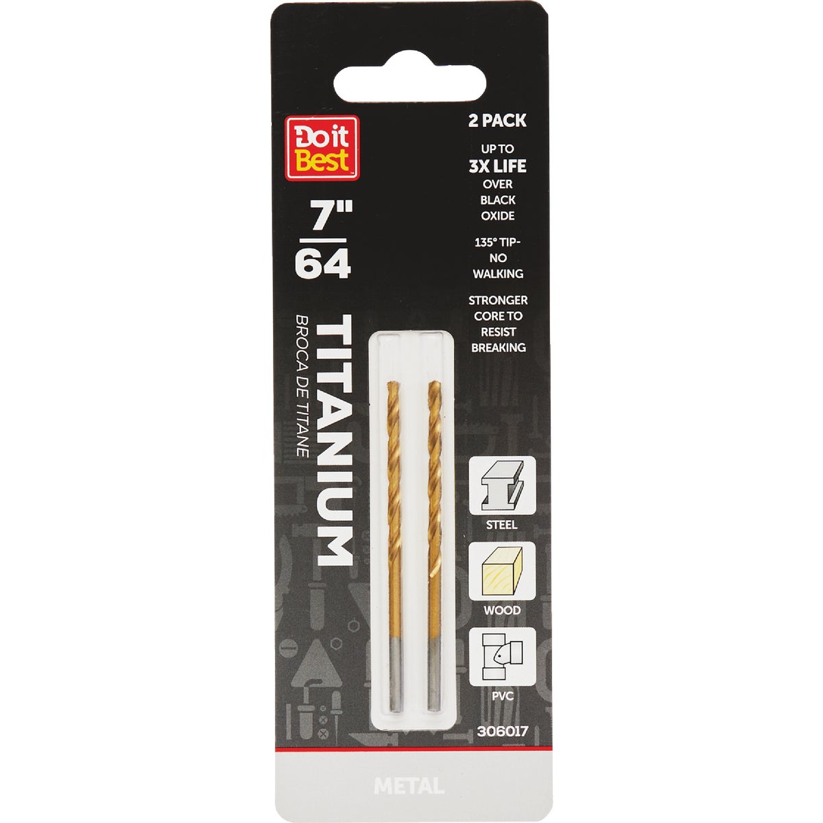 Do it Best 7/64 In. Titanium Drill Bit (2-Pack)
