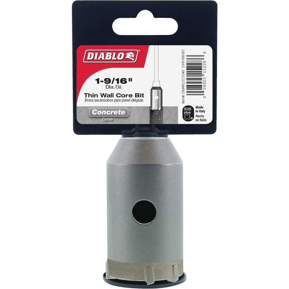 Diablo SDS-Plus 1-9/16 In. Thin Wall Core Rotary Hammer Drill Bit