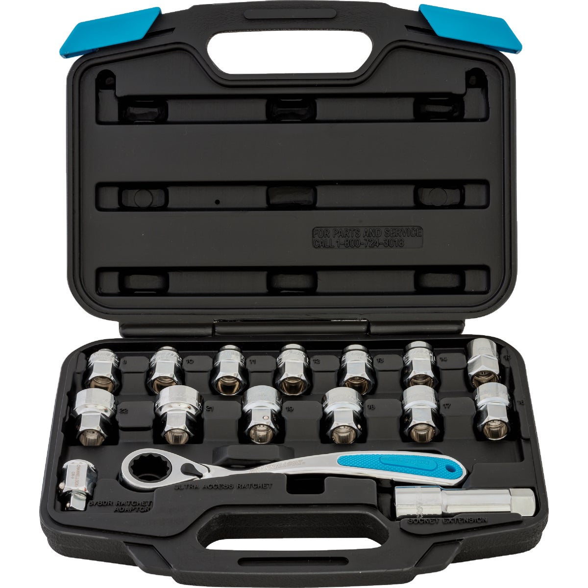 Channellock Standard/Metric 3/8 In. Ultra Access Socket & Ratchet Set (16-Piece)