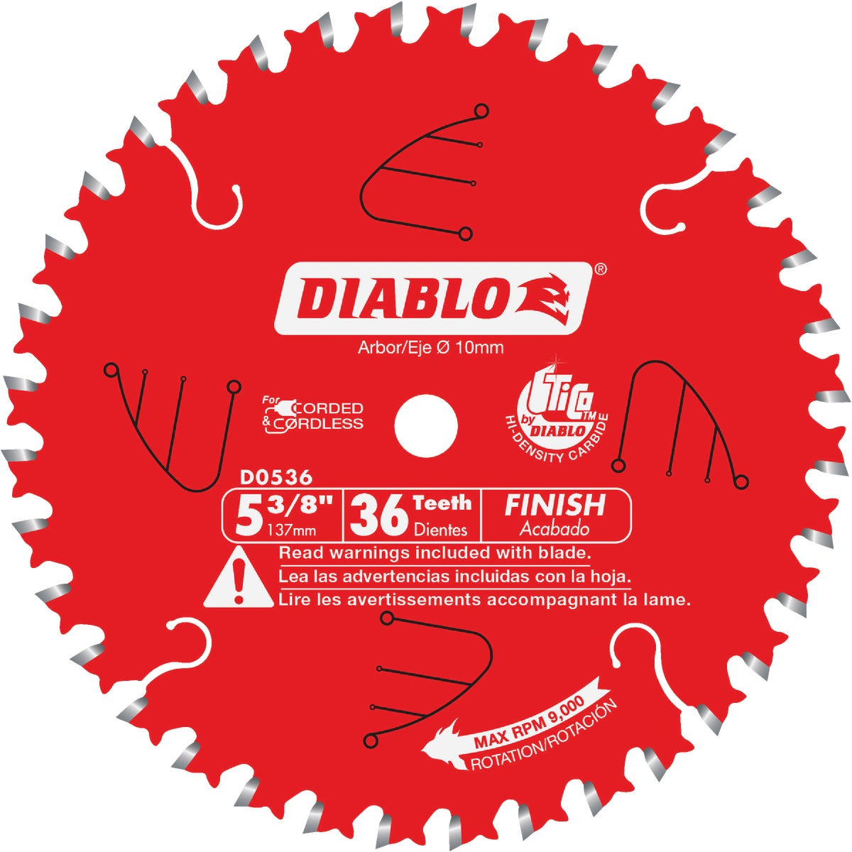 Diablo 5-3/8 In. 36-Tooth Finish Circular Saw Blade