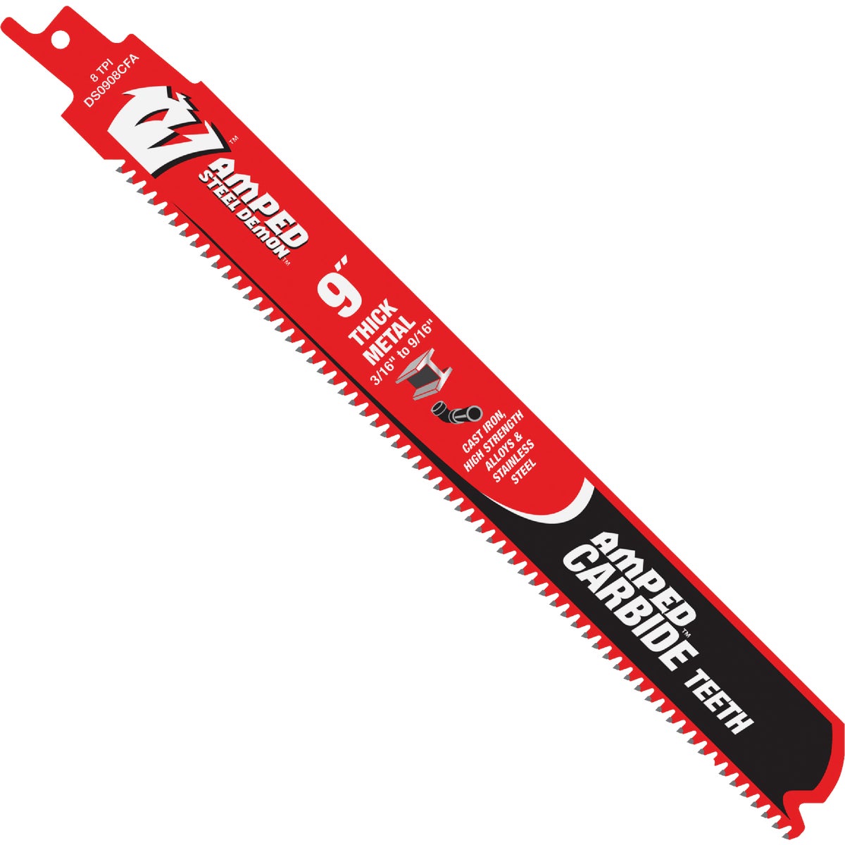 Diablo Steel Demon AMPED 9 In. 8 TPI Thick Metal Demolition Reciprocating Saw Blade (3-Pack)