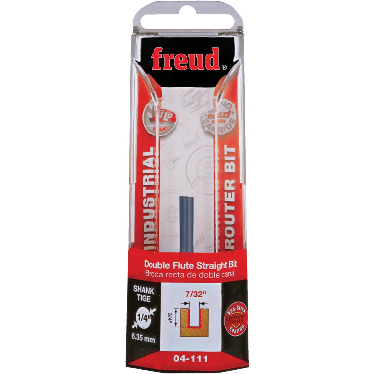 Freud Carbide Tip 7/32 In. Double Flute Straight Bit