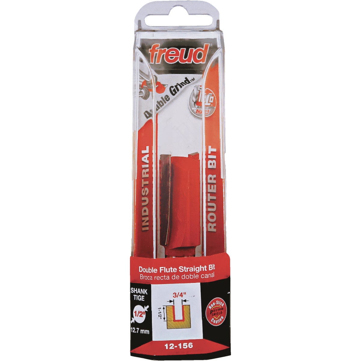 Freud Carbide Tip 3/4 In. Double Flute Straight Bit