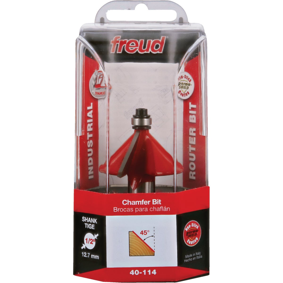 Freud Carbide 45D 1/2 In. Chamfer Bit with Bearing Pilot