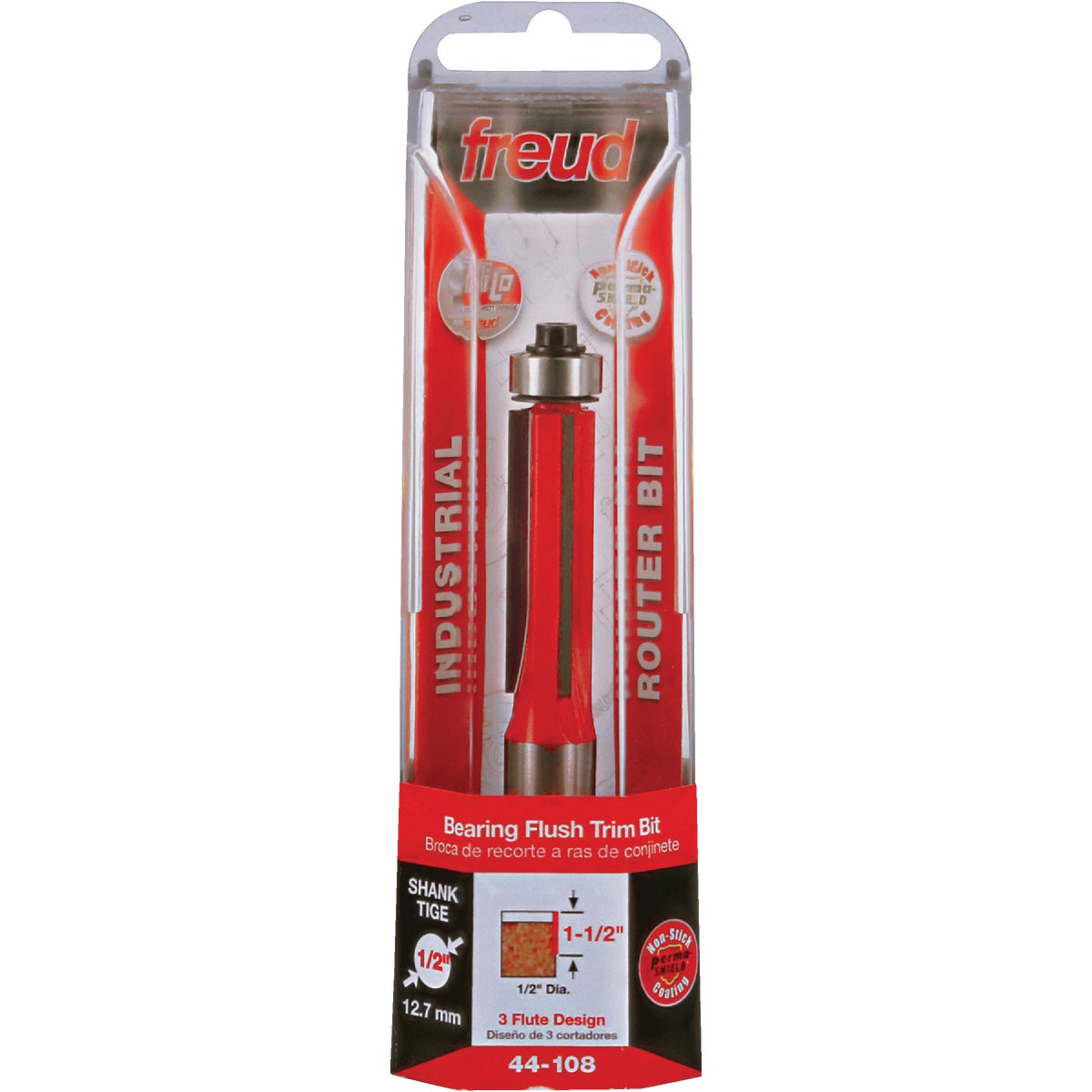 Freud Carbide Tip 1/2 In. 3-Flute Flush Trim Bit