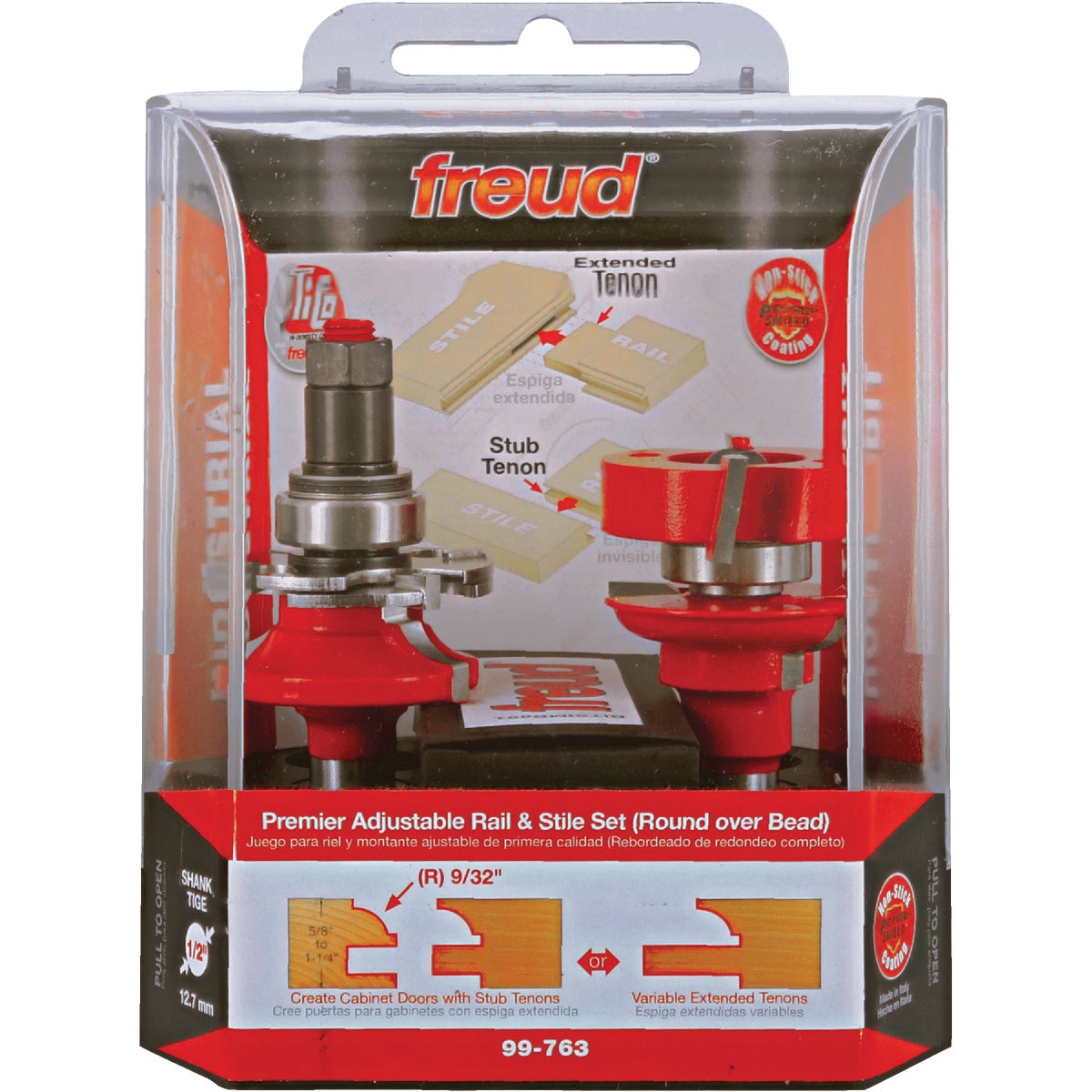 Freud Adjustable Rail & Stile Router Bit Set