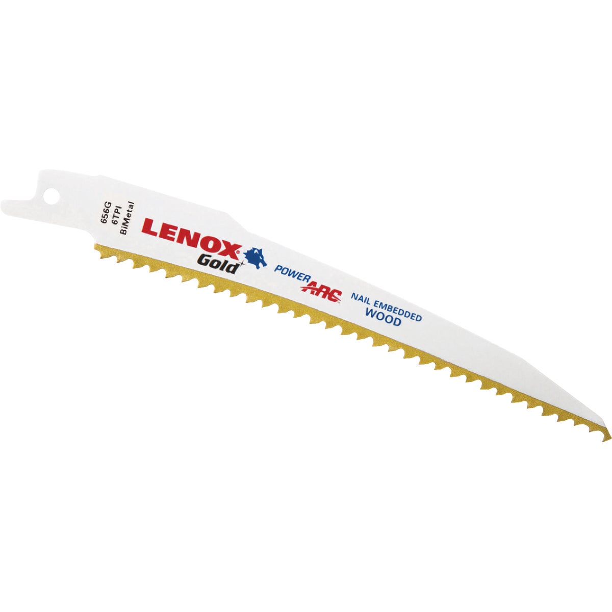 Lenox Gold 6 In. 6 TPI Wood w/Nails Power Arc Curved Reciprocating Saw Blade (5-Pack)