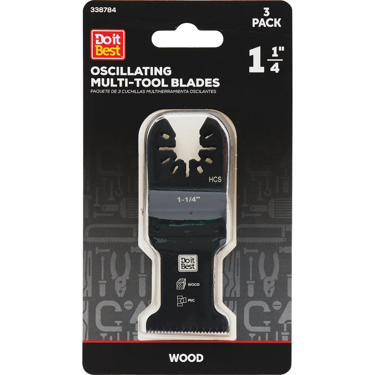 Do it Best 1-1/4 In. High Carbon Steel Wood Cutting Oscillating Multi-Tool Blade (3-Pack)