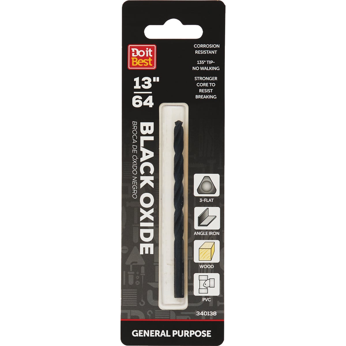 Do it 13/64 In. Black Oxide Drill Bit 