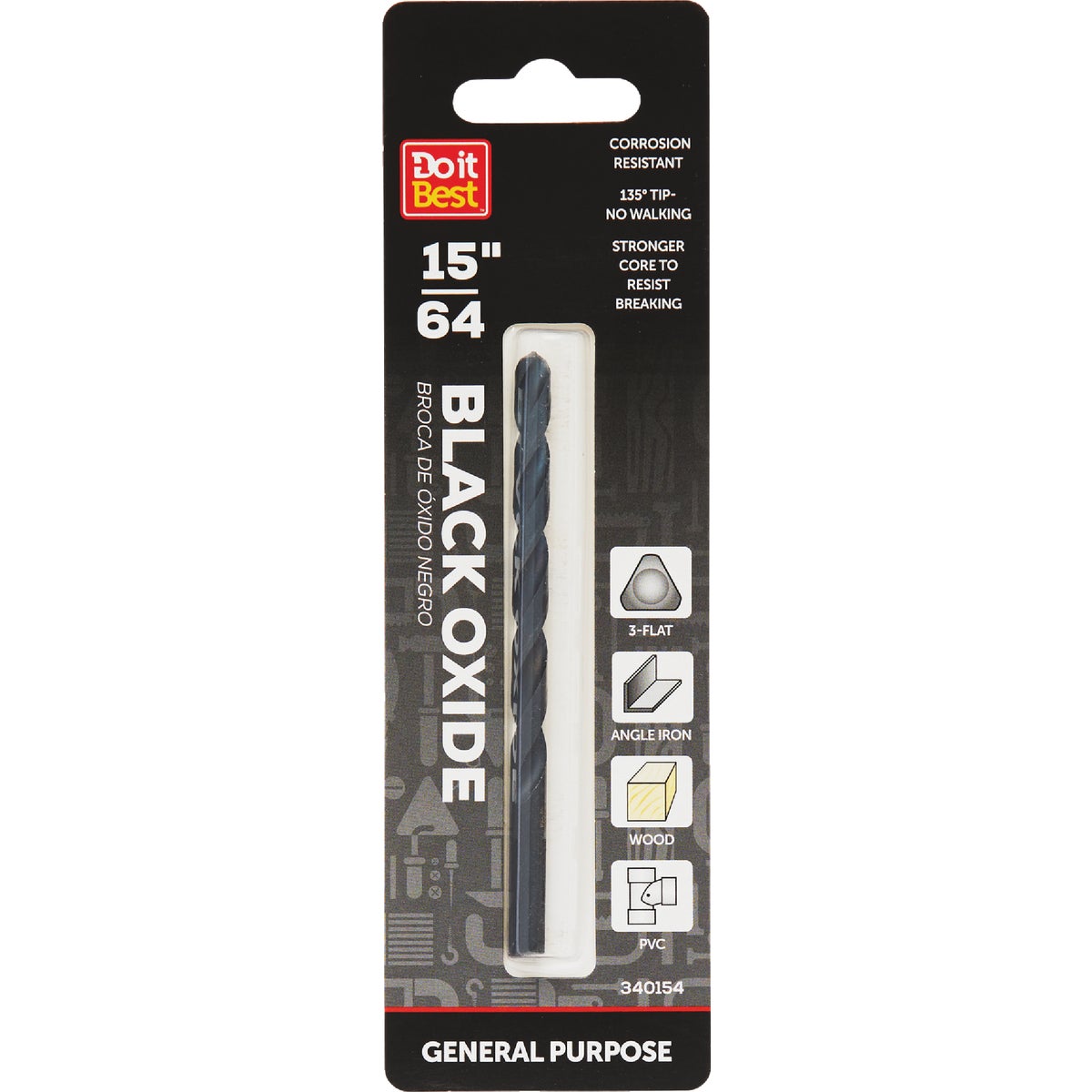 Do it 15/64 In. Black Oxide Drill Bit 