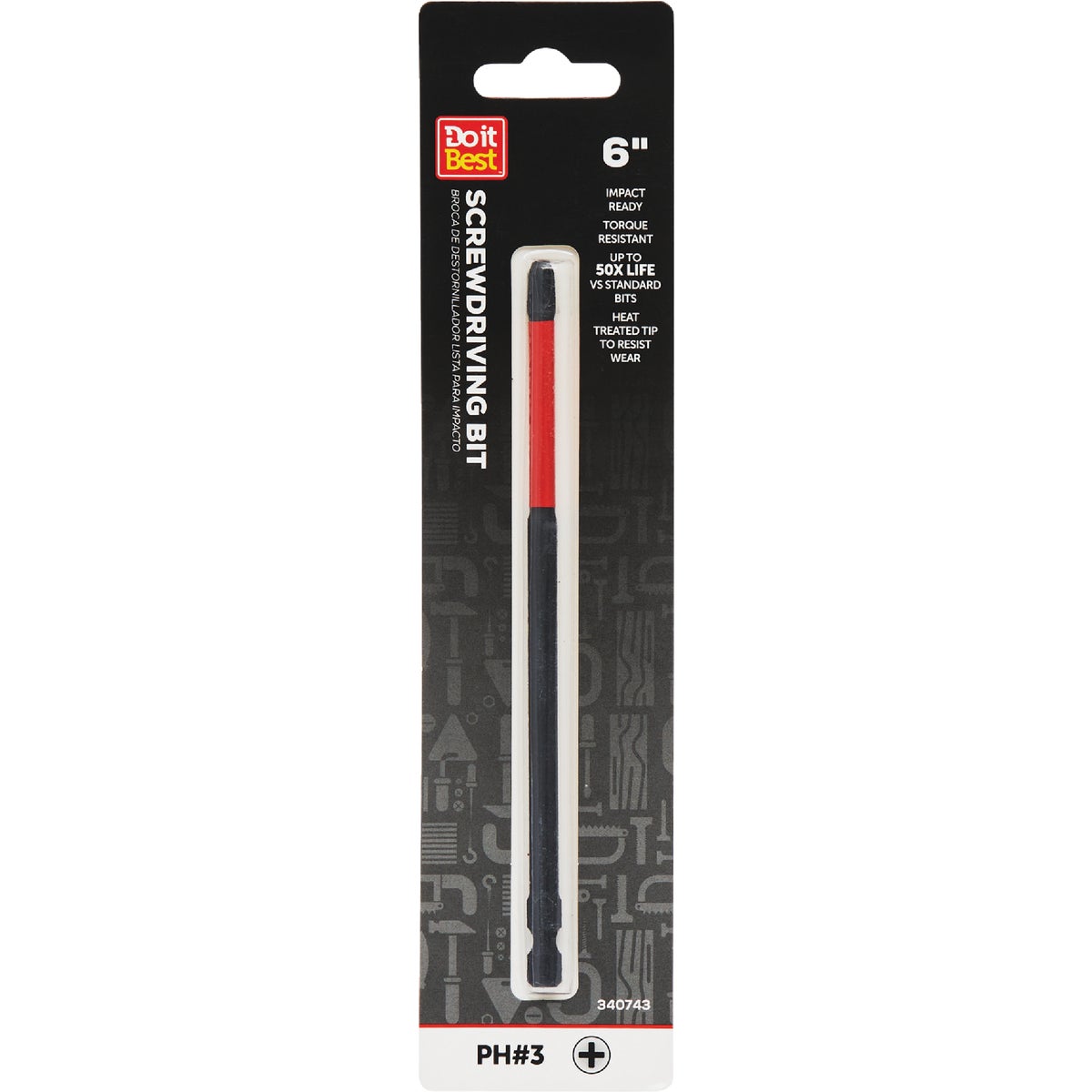 Do it Best 6 In. Phillips #3 Impact Ready Screwdriver Bit